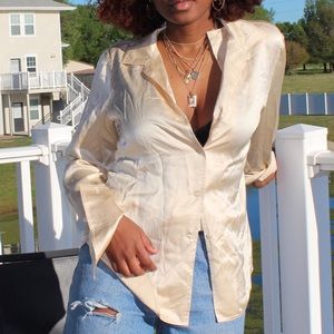 100% silk Ralph Lauren Button Down Blouse